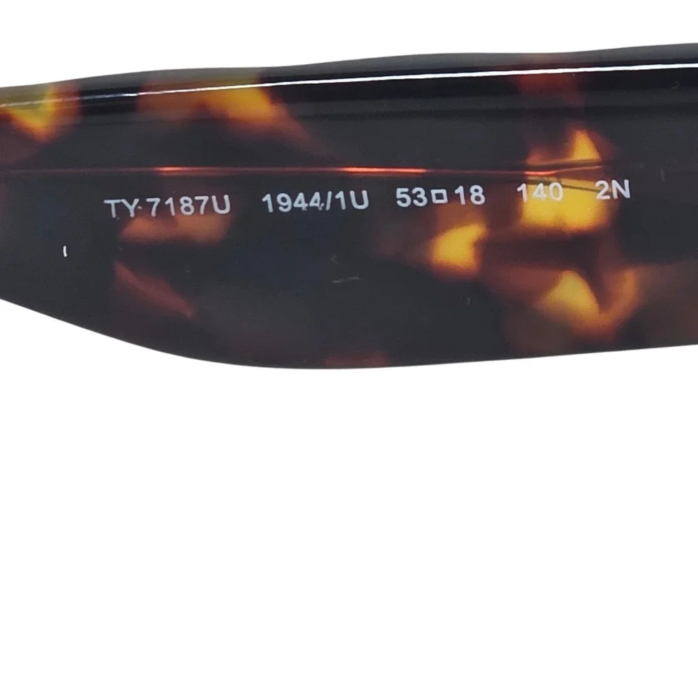 Tory‎ Burch TY7187U 1944/1U Tortoise Cat Eye Sunglasses 53□18 140 Blue Lens